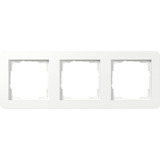 Gira Abdeckrahmen dreifach, E1 System 55, seidenmatt, bruchsicher, Kunststoff, matt weiß (matt), Retail