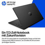 HP 17-cp2263ng, Notebook schwarz, AMD Ryzen 5 7520U, AMD Radeon Graphics, 16 GB LPDDR5, 512 GB (512 GB SSD), ohne Betriebssystem