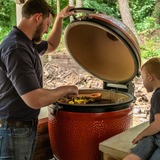 Kamado Joe Classic III, freistehend, Holzkohlegrill rot/schwarz, Ø 46cm