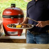 Kamado Joe Classic III, freistehend, Holzkohlegrill rot/schwarz, Ø 46cm