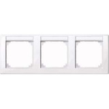 Merten Rahmen 3-fach mit Beschriftungsträger, Typ 471325, Abdeckrahmen, M-SMART System M weiß (glänzend), Retail