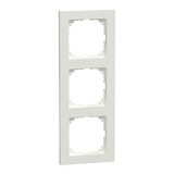 Merten Rahmen dreifach für Senkrecht- und Waagerechtmontage aus Thermoplast, glänzend weiß (glänzend), Retail