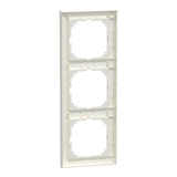 Merten Rahmen dreifach für Senkrecht- und Waagerechtmontage aus Thermoplast, glänzend weiß (glänzend), Retail