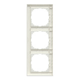 Merten Rahmen dreifach für Senkrecht- und Waagerechtmontage aus Thermoplast, glänzend weiß (glänzend), Retail