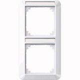 Merten Rahmen zweifach mit Beschriftungsträger weiß (glänzend), Retail