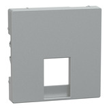 Merten Zentralplatte für RJ12-Telefonsteckdosen-Einsätze aluminium, Retail