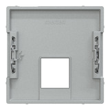 Merten Zentralplatte für RJ12-Telefonsteckdosen-Einsätze aluminium, Retail