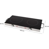 ProfiCook Infrarot-Doppelkochplatte PC-DKP 1211 edelstahl, 2.800 Watt, Ø 20cm + Ø 16cm