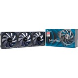 Seasonic MagFlow 1225 PWM, Gehäuselüfter schwarz, 3-Fan Kit, 120 mm