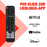 Telefunken D65Q920B2CW, QLED-Fernseher 164 cm (65 Zoll), schwarz, UltraHD/4K, VIDAA OS-Betriebssystem
