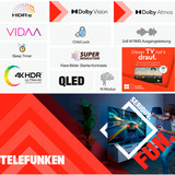Telefunken D65Q920B2CW, QLED-Fernseher 164 cm (65 Zoll), schwarz, UltraHD/4K, VIDAA OS-Betriebssystem