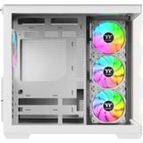 Thermaltake View 380 WS ARGB Snow White, Tower-Gehäuse weiß/holz, Tempered Glass x 2, Holz-Struktur