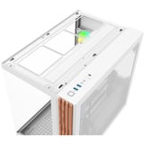 Thermaltake View 380 WS ARGB Snow White, Tower-Gehäuse weiß/holz, Tempered Glass x 2, Holz-Struktur