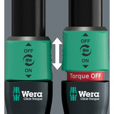 Wera Drehmomentschlüssel mit Durchsteckvierkant Click-Torque Lock C 3 R/L schwarz/grün, Abtrieb 1/2", 40 bis 200 Nm