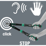 Wera Drehmomentschlüssel mit Durchsteckvierkant Click-Torque Lock C 3 R/L schwarz/grün, Abtrieb 1/2", 40 bis 200 Nm