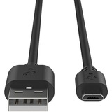 Ansmann USB 2.0 Kabel, USB-A Stecker > Micro-USB Stecker schwarz, 1 Meter