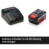 EINHELL Power X-Change Akku-Rasenmäher GE-CM 18/33 Li Kit, 18Volt rot/schwarz, Li-Ionen Akku 4,0Ah