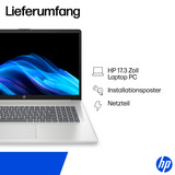 HP 17-cn4254ng, Notebook silber, Intel® Core™ 5 120U, Intel® Graphics, 16 GB DDR4, 512 GB (512 GB SSD), ohne Betriebssystem