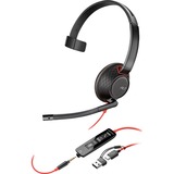 HP Poly Blackwire 5210 Monaural USB-C-Headset +3,5-mm-Stecker +USB-C/A-Adapter schwarz