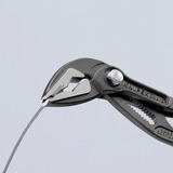 KNIPEX Cobra ES 87 51 180, 180mm, Rohr- / Wasserpumpen-Zange schwarz/rot, Wasserpumpenzange, 18-fach verstellbar