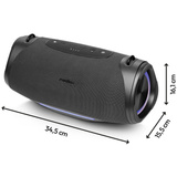 Medion Life P61762 Tragbarer Bluetooth Lautsprecher L anthrazit, Bluetooth, Dual Illuminated, Lightstrip,Integrierte Powerbank