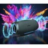 Medion Life P61762 Tragbarer Bluetooth Lautsprecher L anthrazit, Bluetooth, Dual Illuminated, Lightstrip,Integrierte Powerbank