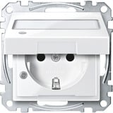 Merten Schutzkontaktsteckdose mit erhöhtem Berührungsschutz und Klappdeckel weiß, Retail
