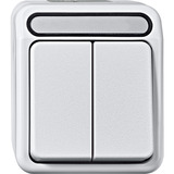 Merten Serienschalter einpolig mit Steckklemmen, Aufputz, Schutzart IP44, 10 Ampere weiß (matt), Retail