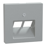 Merten Zentralplatte Aluminium für Universal-Anschluss-Einsätze Typ 298060, Unterputzmontage aluminium, Retail