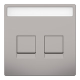 Merten Zentralplatte für Modular Jack grau, Retail
