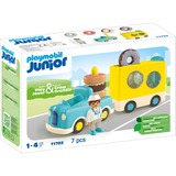 PLAYMOBIL 71702 Junior: Verrückter Donut Truck mit Stapel- und Sortierfunktion, Konstruktionsspielzeug 