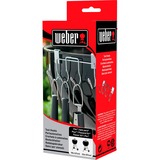 Weber Besteckhalter 7401 für Holz­koh­le­grills mit Ø 47cm und 57cm, Halterung silber