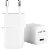 Ansmann Home Charger HC120PD-mini, 20 Watt, Ladegerät weiß, 1x USB-C, GaN, PowerDelivery, Multisafe-Technologie