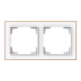 Busch-Jaeger Rahmen zwei-fach mit Dekorring gold, Retail