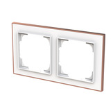 Busch-Jaeger Rahmen zwei-fach mit Dekorring gold, Retail