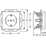 Busch-Jaeger Schutzkontaktsteckdose mit Aufdruck EDV anthrazit, Retail