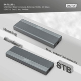 Digitus DA-71120-1 USB M.2 SSD , Laufwerksgehäuse aluminium, NVMe 10Gbps USB 3.1Gen2