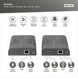 Digitus Full HD HDMI KVM IP Extender Set, KVM-Switch schwarz, Full HD, 120m