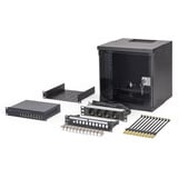 Digitus Netzwerk-Set SOHO Pro 10" 315x300 mm (BxT), IT-Schrank schwarz, 6 Höheneinheiten