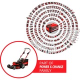 EINHELL Professional Akku-Rasenmäher GP-CM 36/47 S HW Li, 36Volt (2x18Volt) rot/schwarz, 4x Li-Ionen Akku 4,0Ah, mit Hinterradantrieb