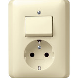 Gira Schutzkontakt-Wechselschalter cwsg weiß, Retail