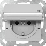 Gira Schutzkontaktsteckdose Typ F 16 Ampere 250 Volt mit Klappdeckel und erhöhtem Berührungsschutz grau, Retail