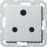 Gira Steckdose British Standard Rundstift 15 Ampere aluminium, Retail