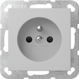 Gira Steckdose mit Erdungsstift und erhöhtem Berührungsschutz grau, Retail