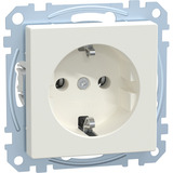 Merten Schutzkontakt-Steckdose mit Steckklemme, Unterputz, 16 Ampere, 250 Volt, System M weiß (matt), Retail