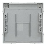 Merten Zentralplatte einfach mit Schriftfeld und Verschlussschieber, Abdeckung aluminium, Retail