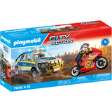 PLAYMOBIL 71875 City Action Verfolgungsjagd mit Polizei Pick-Up, Konstruktionsspielzeug 