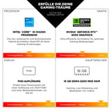 Victus by HP 15-fa2701ng, Gaming-Notebook grau, Intel® Core™ i5-13420H, NVIDIA GeForce RTX 4050, 16 GB DDR4, 512 GB (512 GB SSD), Windows 11 Home