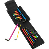 Wera Big Pack Multicolour Winkelschlüssel Innensechskant (metrisch) / Sechsrund Set 1, Schraubendreher 19-teilig, in textieler Box