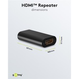 goobay HDMI-Signalverstärker 4K @ 30Hz, HDMI Verlängerung schwarz